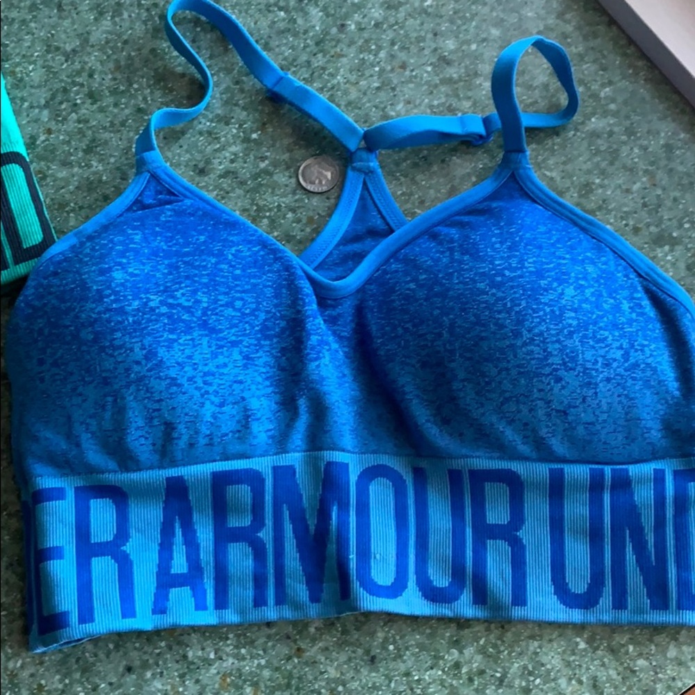 Beautiful blue seamless UA Sports Bra